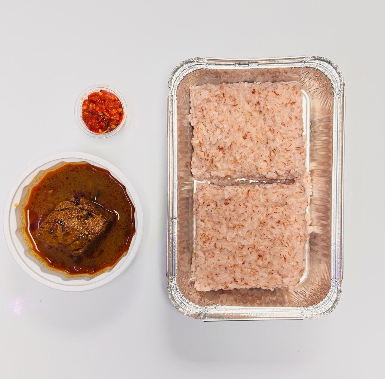 Traditional Sri Lankan Kiribath milk rice breakfast